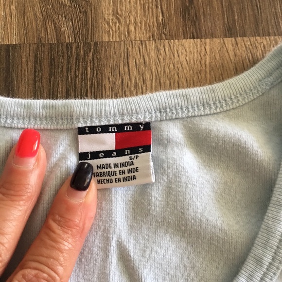 Vintage Tommy Hilfiger Light Blue Tank Top S - Picture 2 of 4